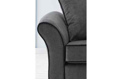 Collection Daisy Large Sofa - Charcoal with Black